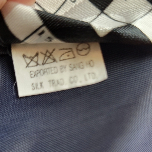 Fratello Men's Necktie Crossword Design Black White Vintage - Picture 5 of 6